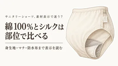 【人気ランキング】綿100％とシルク混サニタリーショーツを比較｜肌に触れる素材表示で選ぶ