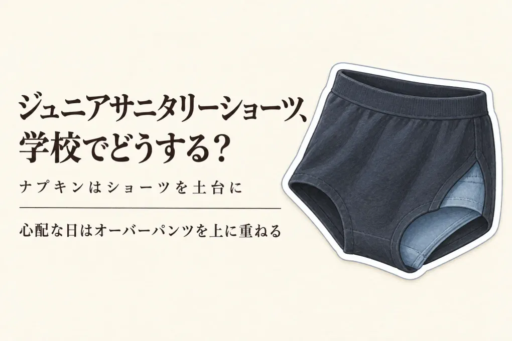 【人気ランキング】ジュニアサニタリーショーツと生理用オーバーパンツを比較｜学校でナプキンと重ねるなら？